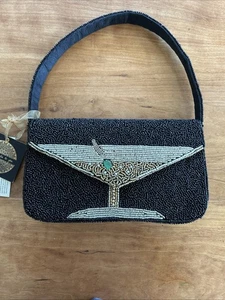New Release - From India to You Black Martini With Olive Beaded Bag TikTok Neu - Bild 1 von 6