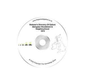Webster's Directory Of Oxford Abingdon Woodstock & Neighbourhood 1872 Like Kelly - Photo 1/1
