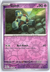 Pokémon SV Black Bolt 2025 - negro en Golett holograma inverso común #042/086 - Imagen 1 de 10