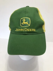 John Deere Authentic Snapback Trucker Mütze Kappe EUC Mesh gesticktes Logo - Bild 1 von 7