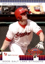 2005 Salt Lake Stingers Multi-Ad #11 Brian Gordon Round Rock Texas Baseball Card