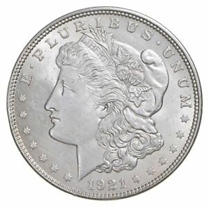 (1) Brilliant AU/Uncirculated $1 1921 Morgan US Silver Dollar 90% BU Bulk Lot