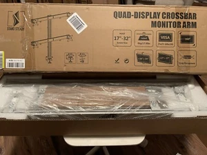 Stand Steady 4 Monitor Arm Quad Display Crossbar MM4CLSV Silver - Picture 1 of 9