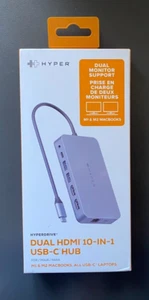 HYPER HDMI 10-IN-1 USB-C HUB - M1 / M2 Macbooks and All USB-C Laptops (INC VAT) - Picture 1 of 2