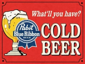 Pabst blaues Band Kühlschrank/Werkzeugkiste Magnet 2" x 3" KOSTENLOSER VERSAND - Bild 1 von 1