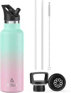 Stainless Steel Double Wall Water Bottle,Vacuum Insulated Bottle - 20 Oz - Picture 1 of 6