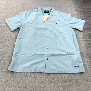 Scotch Soda Shirt Mens Large Button Up Corduroy Blue Short Sleeve Casual Adult - Picture 1 of 10