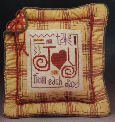 Heart In Hand Wee One Joy From Each Day Happy Fun Positive Cross Stitch Pattern - Image 1 of 4