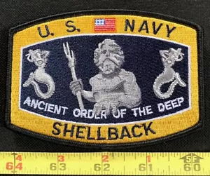 Toppa cappello ferro su cappello US Military Shellback King Nettuno Navy - Foto 1 di 4