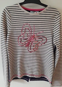 NEW GIRLS SWEATSHIRT TOP AGE 9-10 M&CO KIDS BUTTERFLY MOTIF GOOD QUALITY FABRIC - Picture 1 of 6
