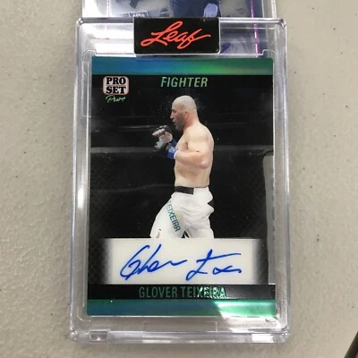 2023 Leaf Pure '90 Pro Set Green Spectrum Autograph Glover Teixeira #3/7 Arb18 - Image 1 of 2