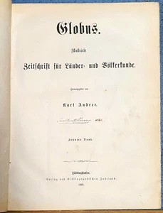 1866 Globus Illustrierte Zeitschrift Antik Buch - Bild 1 von 12
