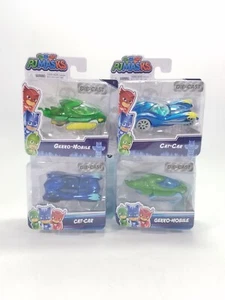 (4) PJ Masks Die Cast Metal Vehicle Lot Cat Car and Gekko Mobile Varieties New - Bild 1 von 8
