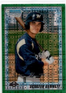 2010  Bowman Chrome Prospects Green X-Fractors Scooter Gennett #BCP206