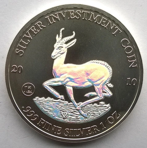 Malawi 2010 Springbok 50 Kwacha 1oz Colour Silver Coin,Proof Cover