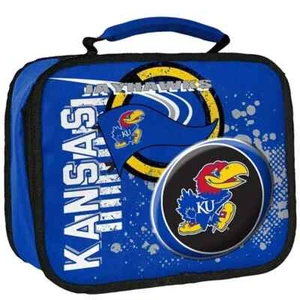 Bolsa de almuerzo Kansas Jayhawks KU con licencia oficial producto NCAA gráficos 3D - Imagen 1 de 3