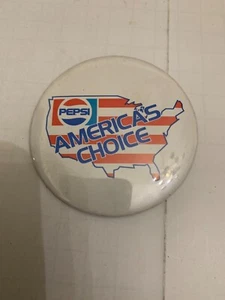 Vintage Pepsi America's Choice Pepsi Cola Advertising Pinback Button - Picture 1 of 2