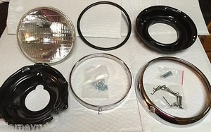 Kit de faros Harley FLH 1960-1984 12 V cabezal de pala Panhead Electra-Glide - Imagen 1 de 8