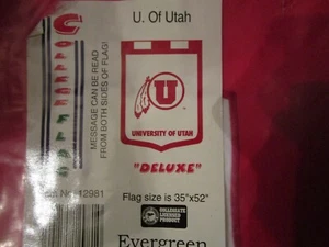  "Nuevo en paquete bandera universitaria de la Universidad de Utah 35"" X 52"  - Imagen 1 de 3