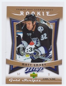 2007-08 Upper Deck MVP Gold Scripts Rookie 369 Matte Smaby ed 100/100 COINS