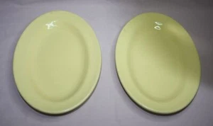 VTG. 2 GRINDLEY PLATTERS / PLATES 6 3/4"x 9 3/4" LABURNUM PETAL YELLOW ENGLAND - Bild 1 von 6