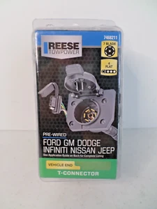 Reese Towpower FORD GM DODGE... 7468211 Pre-Wired T-Connector 4-Flat 7 Blade New - Bild 1 von 6