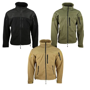 KOMBAT DEFENDER TACTICAL FLEECE JACKET,BLACK,GREEN,COYOTE TAN S - XXXL,NO HOOD - Picture 1 of 13
