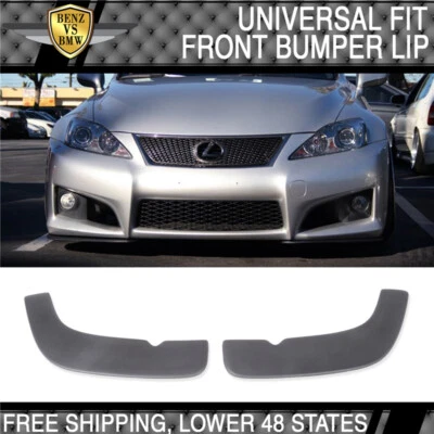 Universal Fit 24 x 5 Inch 2PCS Front Bumper Lip Splitters Type 3 Quick Lip - PU - Imagem 1 de 4