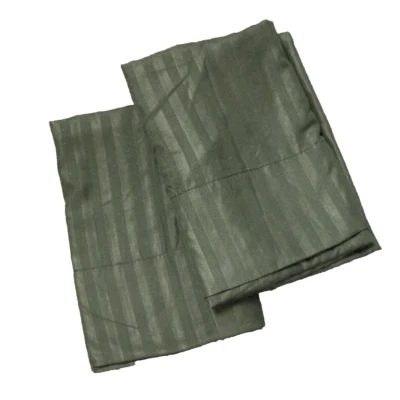 Juego de 2 fundas de almohada de microfibra tamaño king a rayas ligeramente brillantes negras (19x39) Foto 1 de 4