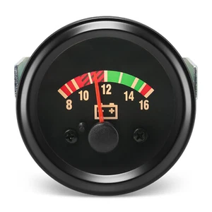 2" 52mm Car Yellow Light Pointer 12V Electronic Voltage Volt Meter Gauge 8-16V - Picture 1 of 13