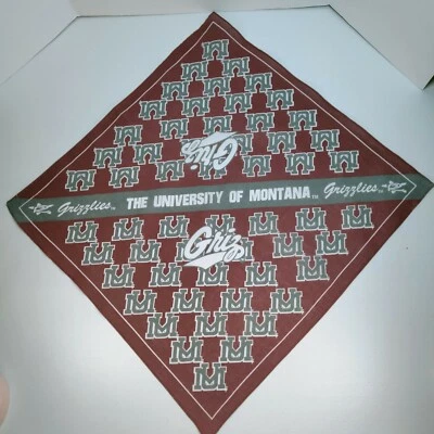 Lote de 12 Piezas University of Montana Grizzlies 20 X 20" Head Wrap Bufanda Bandana Foto 1 de 3