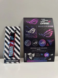 ASUS Rog Republic of Gamers Keychain and Sticker Sheet! - Picture 1 of 2