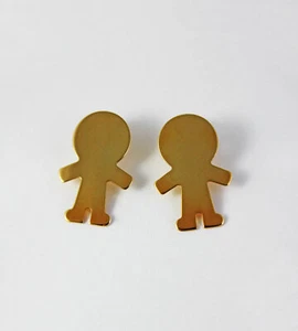 Orecchini Bulli & Pupe Bijoux in ottone dorato a forma di bimbo - Foto 1 di 1