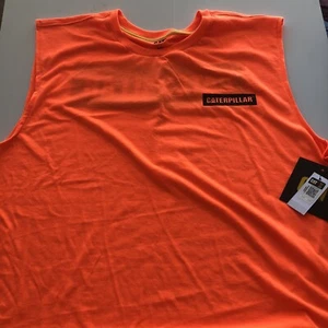 CAT Caterpillar Singlet Muscle Top HiVis 3XL Brand New - Picture 1 of 5
