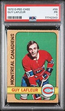 1972 O-PEE-CHEE OPC #59 GUY LAFLEUR PSA 1
