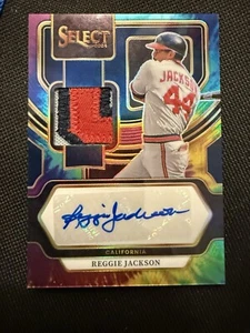 2024 Panini Select Reggie Jackson Player Worn Patch Auto Tie-Die 3/25 🔥  - Picture 1 of 3