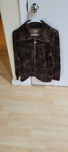 P/L Style&Co Sport Animal Print, Gr. PL, Jacke, Reißverschluss, Taschen, SAMT - Bild 1 von 3