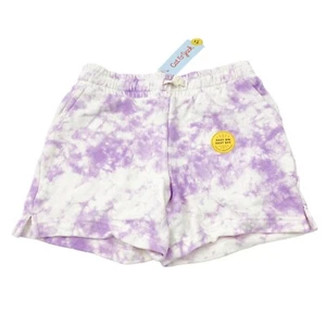Cat & Jack Girls Size M Sweat Shorts Pockets Tie Dye Light Purple - Picture 1 of 8