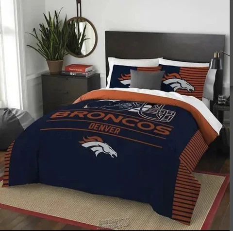 Denver Broncos The Northwest Company NFL Draft King Comforter Pillow Sham Set Cover