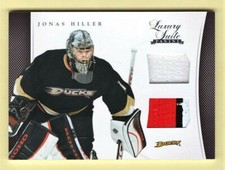 Jonas Hiller Anaheim Ducks 2012-13 Luxury Suite Dual Game-Worn/Used Patch Card