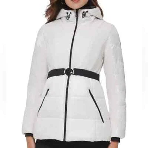 Chaqueta Guess blanca ligera acolchada con cinturón (talla pequeña) - Imagen 1 de 8