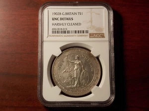 1902B Hong Kong Great Britain Trade Dollar silver coin NGC UNC Details - Picture 1 of 4