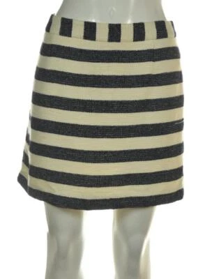 Forever 21 Womens Skirt Size L Ivory Navy Striped Straight Above Knee Cotton - Image 1 of 4