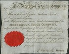 Meerbrook Sough Company, one share, 1841