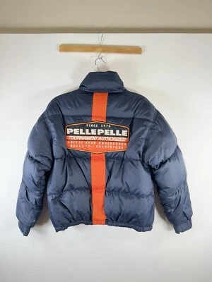 Jaqueta reversível com patch de corrida por Mark Buchanan, anos 90-00 Pelle Pelle - Imagem 1 de 4