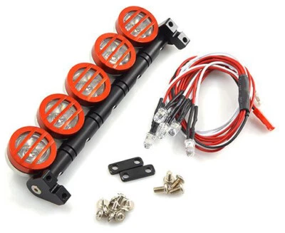 NEW Yeah Racing YA-0370 1/10 Alum Roof 5 WHT LED Light Set Crawlers FREE US SHIP - Image 1 of 4