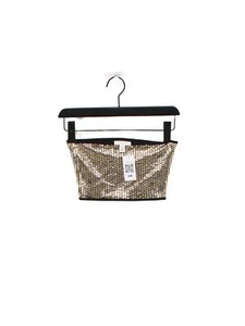 Topshop Women's Top UK 8 Gold Nylon with Elastane, Other Cropped - Picture 1 of 5
