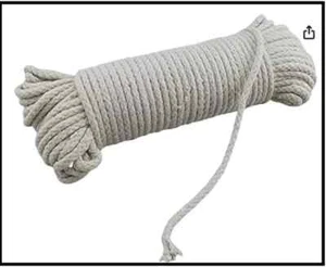 100 Fuß strapazierfähige geflochtene Baumwolle Seil Wäscheleine #6 1/4" 6 mm Mehrzweck ..* - Bild 1 von 4