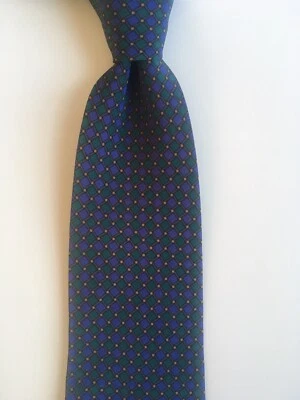 Corbata Kenneth Cole Nueva York Azul Verde 100% Seda Hecha en Italia Con Corbata 4" Pa1078 Foto 1 de 4