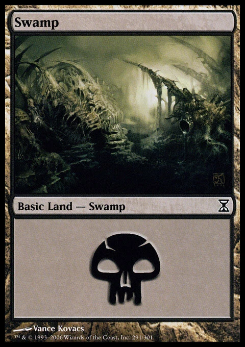 Swamp (291) - Foil ~ Near Mint Time Spiral MTG Magic UltimateMTG Land Card - Image 1 of 1